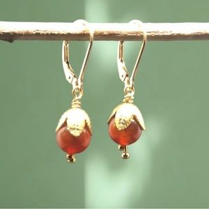 Orange Flowers Earrings